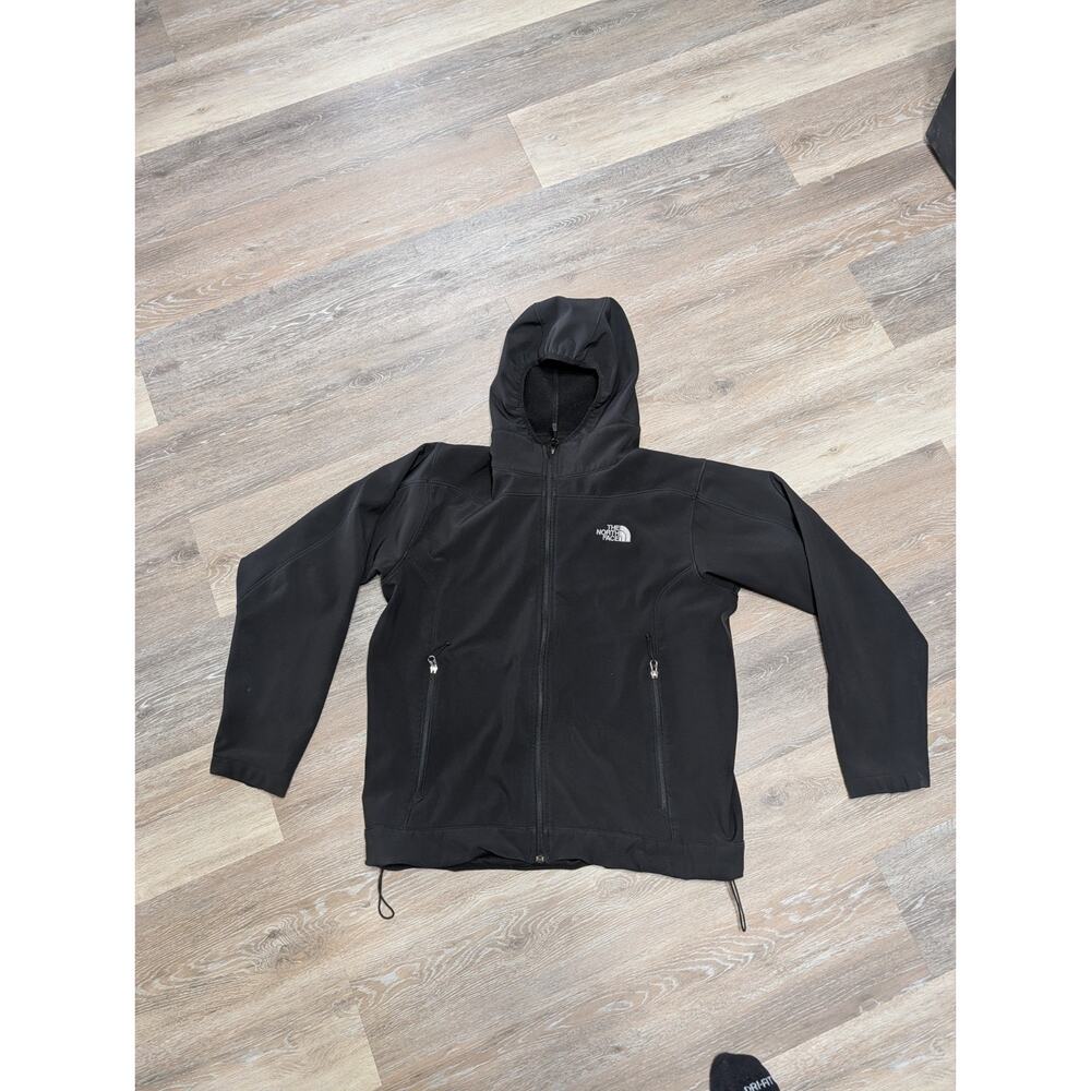 North Face Jacket Mens Large Black Apex Bionic Wind Wall Soft Shell Full Zip TNF